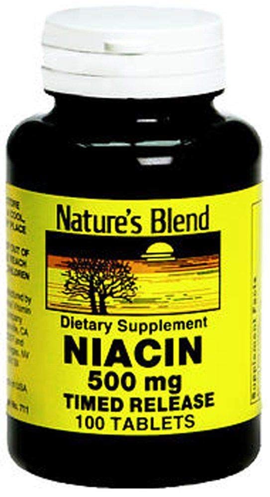 Prírodný Blend Niacin 500 mg, 100 Počet