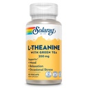 SOLARAY L-Theanine 200mg so zeleným čajom - zdravá nálada, relaxácia a príležitostná podpora stresu - Lab Overené, Vegan, Gluten Free - 45 Servings, 45 VegCaps