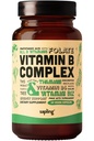 sapling Vegánsky vitamín B komplex - celá potravinová zmes s esenciálnymi B vitamínmi B1, B2, B3, B5, B6, B7, folát, B12-60 Caps