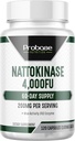 Probase Nutrition Nattokináza Supplement 4,000 FU Servings, 120 Kapsule (Derived from Japanese Natto) Systémové enzýmy pre Kardiovaskulárnu a cirkulačnú podporu