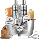 Pánske Darčeky, Sandalwood Brad Grooming Kit, Muži Grooming Kit pre priateľa otec, Him, 11ks Brada rovnica pre mužov Brada starostlivosť, brada rast a trimming darček, bradaře rast oleja a ďalšie