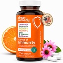Dávka kvercetínu imunity s vitamínom C a zinkom, vitamínom D, 500 mg Quercetinu Hypromelain s vitamínmi Echinacea a B, doplnková imúnna podpora pľúc 7 v 1 posilňovač obrany imunity (60 počet)