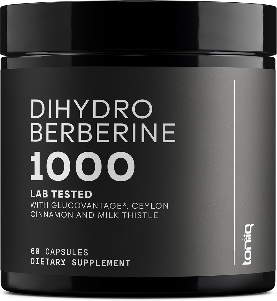 Dihydroberberberberberborine Supplement - Ultra vysoká potencie 1000mg Formula s GlucoVantage, 10:1 Ceylon škorica & 50:1 Milk Thitle - Third-Party Lab tested