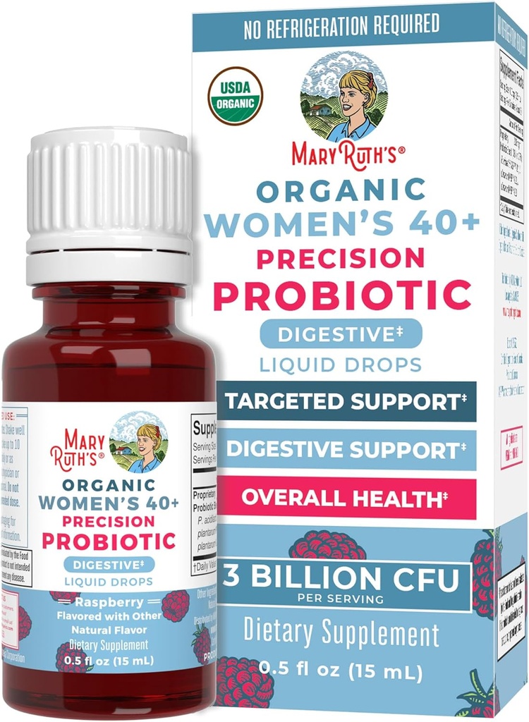MaryRuth Organics USDA Organic 40 Ženy Probiotické Liquid Drops 
