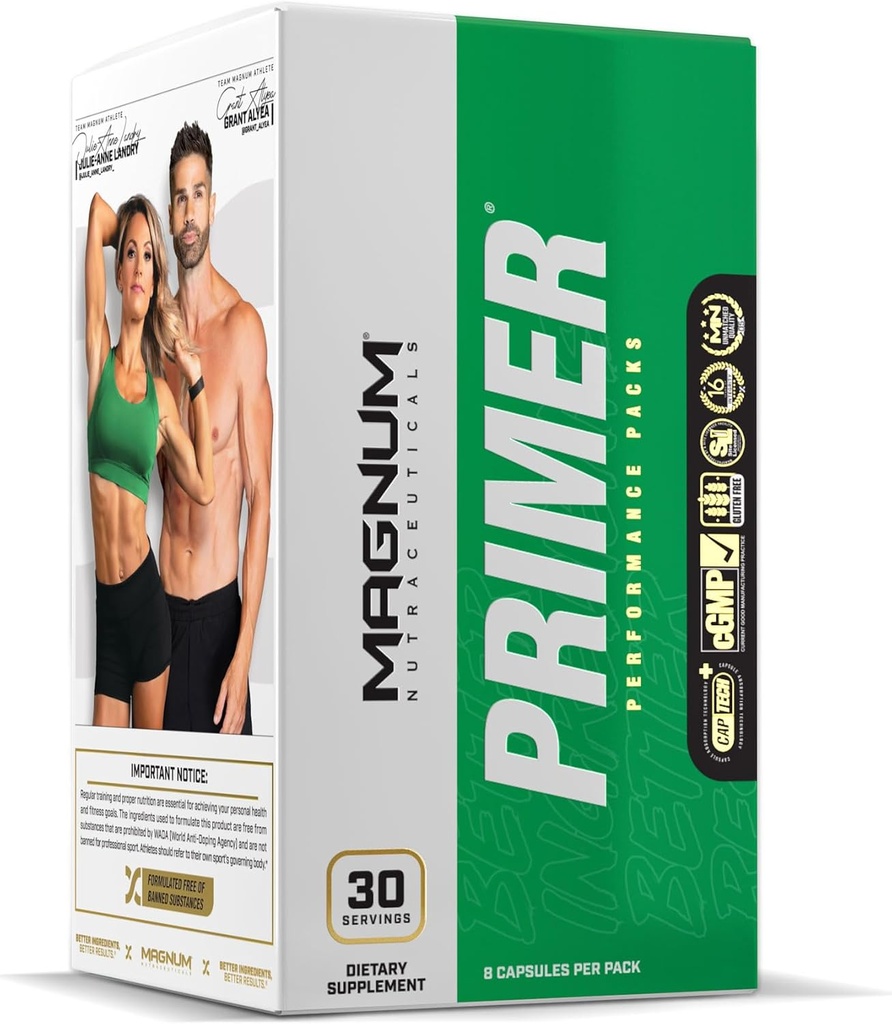 Magnum Nutraceuticals Primer vitamínové balenia pre ženy a mužov, denné Nutrient Supplement - Travel-Friendly Multivitamínová podpora srdce, kĺb, trávenie, & Organ zdravie (30 balenie)