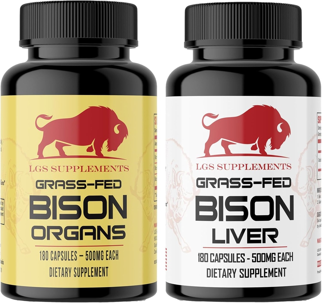 Štartovacie balenie, Tráva Fed Bison Pečeň Kapsule, Organ Kapsule, Non-GMO, podporuje výrobu energie, detoxikácia, Trávenie, Imunita a plná telesná Wellness