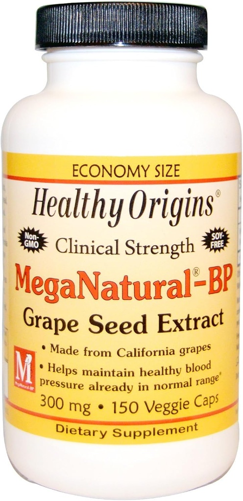 Zdravý pôvod Mega Natural-BP Grape Seed Extract - 300 mg - 150 kapsúl