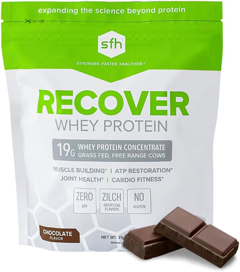 SFH Recover Wheey Protein Powder (Chocolate) Great Ochutnávka trávy Fed Wheey for Post Workout 