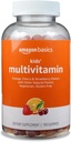 Amazon Basics Detské multivitamíny, 190 Gummies, Oranžová, Cherry & Strawberry (predtým Solimo)