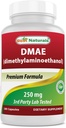 Najlepšie prírodné DMAE doplnok 250 mg 180 Kapsule - Dimetylaminoetanol bitartrát