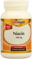 Vitacost Niacin (vitamín B-3) - 500 mg - 100 kapsúl