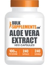BulkSupplements.com Aloe Vera Kapsule - Aloe Vera Extract, Aloe Vera Supplement - Bylinné doplnky, bez lepidla, 1 Kapsula na Serving, 240 Veg Kapsule (Pack of 1)