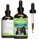 Domáce pohodu Pohodlie zlato pre psy - Podpora Psie fyzickú útechu, zdravý obeh, Corydalis, Turmerica - Veterinarian-formulované bylinné doplnok 4 oz (118 ml)