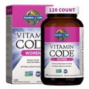 Záhrada života Multivitamín pre ženy, vitamínový kód Dámske multi - celé jedlo Ženy Multi Vitamíny, Železo, Folát nie kyseliny listovej, Vitamín A a probiotiká pre ženy energie, 120 Vegetariánske kapsule