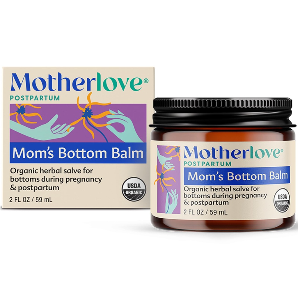 Materská láska mama je spodný balzam (2 oz) Organické bylinné Salve w/Witch Hazel pre dno počas tehotenstva a popôrodu