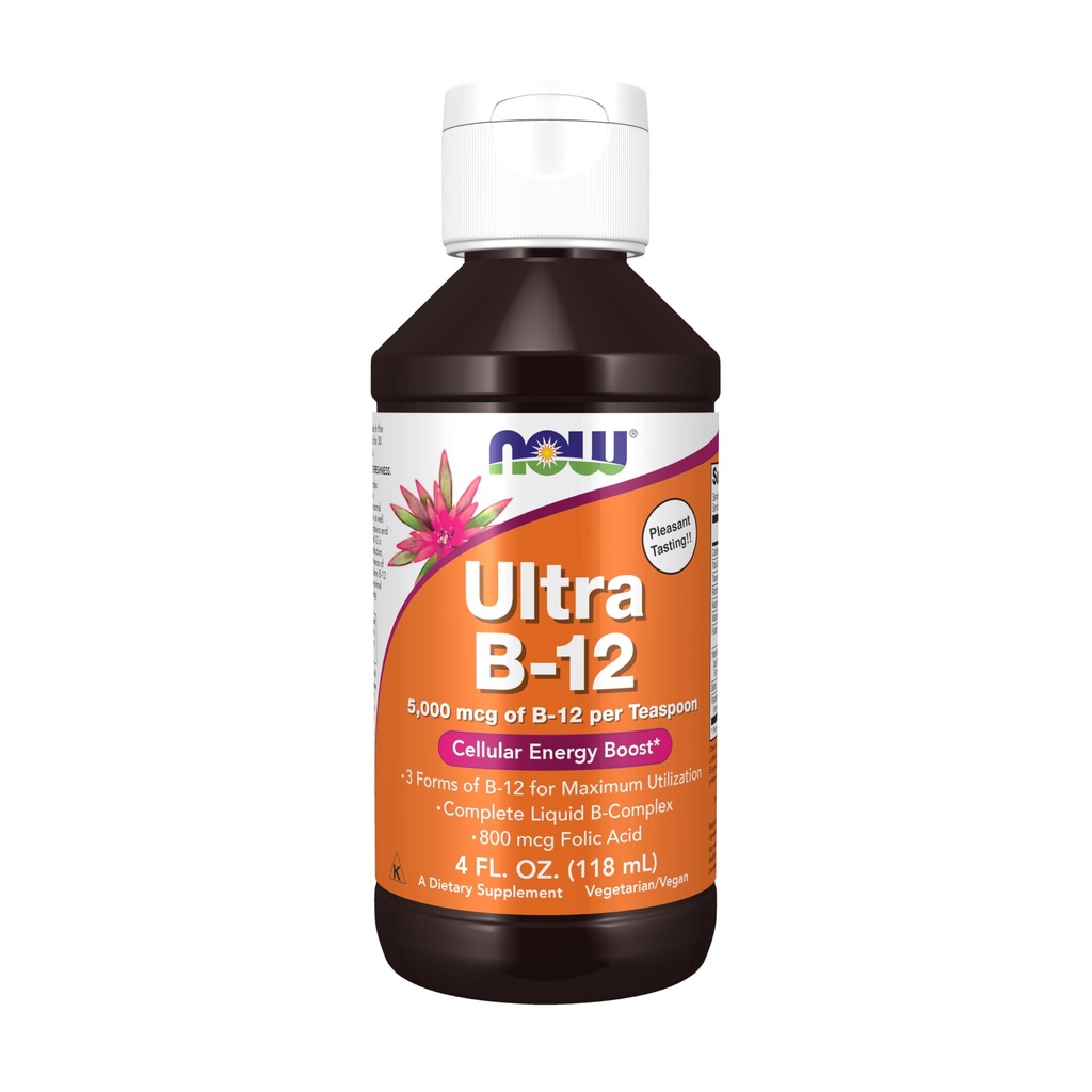 Teraz Foods Doplnky, Ultra B-12, Tekuté, 800 μg kyseliny listovej, Cellular Energy Production*, 4-Ounce