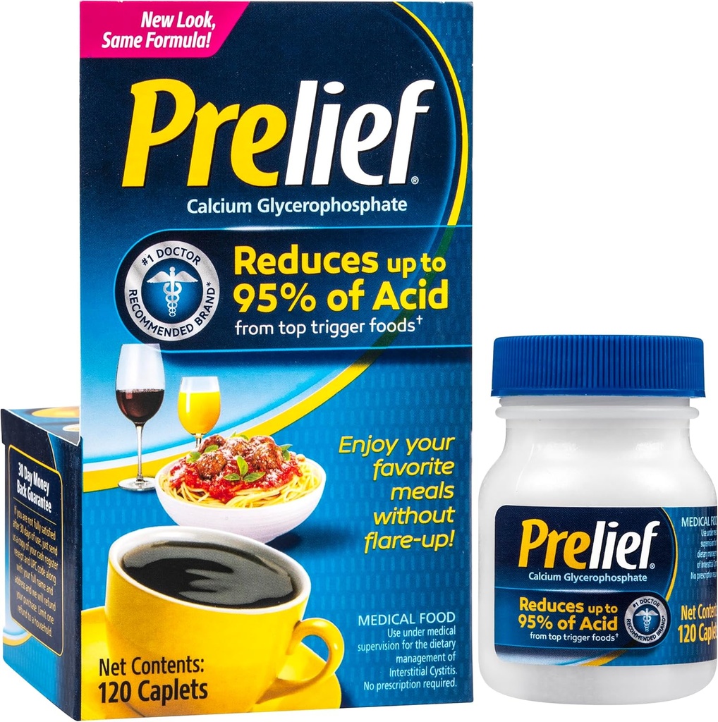 Prelief Acid Reducer Caplets Dietary Supplement, 120 Počet