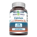 Úžasné vzorce Vápnik s vitamínom D3 220 Softgels Supplement