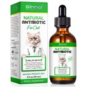 Antibiotiká pre mačky, Natural Antibiotic Pet Supplements Supports Immune & Mačky Alergie Relief, Cat Multivitamín UTI kvapky pre všetky vekové kategórie a plemená mačky, kuracie chuť - 2 Fl Oz / 1 balenie