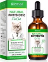 Antibiotiká pre mačky, Natural Antibiotic Pet Supplements Supports Immune & Mačky Alergie Relief, Cat Multivitamín UTI kvapky pre všetky vekové kategórie a plemená mačky, kuracie chuť - 2 Fl Oz / 1 balenie