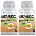 kurkumín s Bioperine - 360 Veggie Kapsule - 2250mg 95% kurkumínoidy s Black Pepper Supplement a Triphala (Pack of 2)