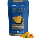 Earth Echo Golden Bliss, Organic Turmeric Superfood Elixir Blend s Ashwagandha Root, MCT olej a 4 Huba Blend pre odpočinkový spánok, Imunitná podpora a znižuje Craving, Dairy-free, 30 Servisov