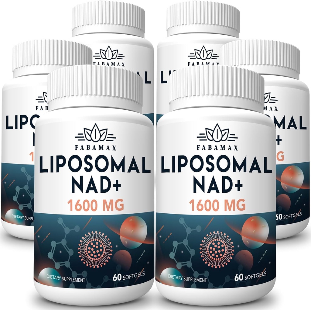 1600 mg Lipozomálne doplnky NAD, 98% Pure NAD+ Supplement, Superior Absorbtion, Alternative to Nicotinamide Riboside alebo NADH to Boost NAD+ for Aging Defense, Energy, Longevity, 360 Softgels