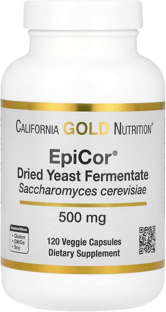 California Gold Nutrition Epicor®, sušené kvasinky, 500 mg, 120 Veggie Capsules