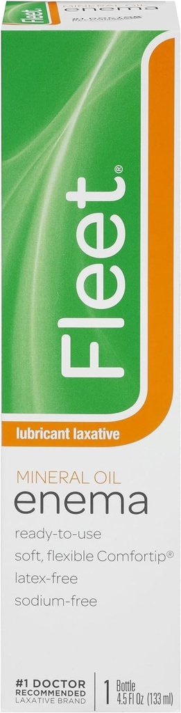 Fleet Laxative Mineral Oil Enema pre zápcha, 4,5 Fl Oz (Pack of 12)