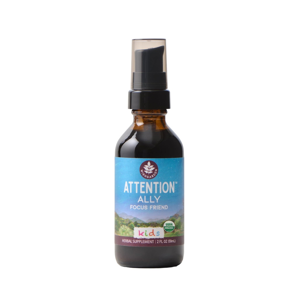 Záhradné byliny Pozor Ally - Rastlinné-založené bylinné zameranie, pozornosť, Pokoj a koncentrácia doplnok s Gotu Kola Nettle & Passionflower, podporuje Optimálne nural Messaging & Brain Výživa, 2oz