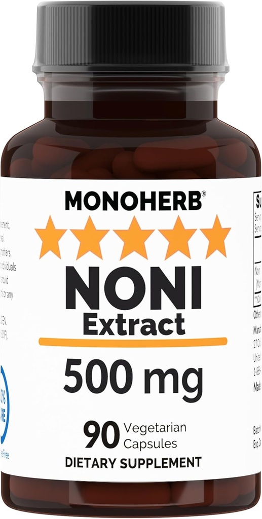 Noni Extract 500 mg - 90 Veg Kapsule - Morinda Citrifolia - 90 Servírovanie
