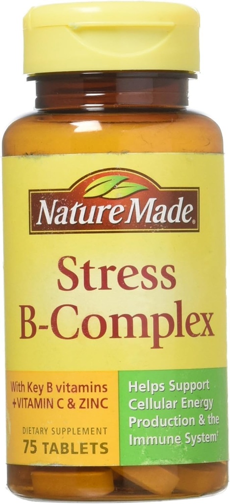 Príroda Stres B Komplex so zinkom Veľkosť 75ct (Pack of 2) 150 ct Spolu