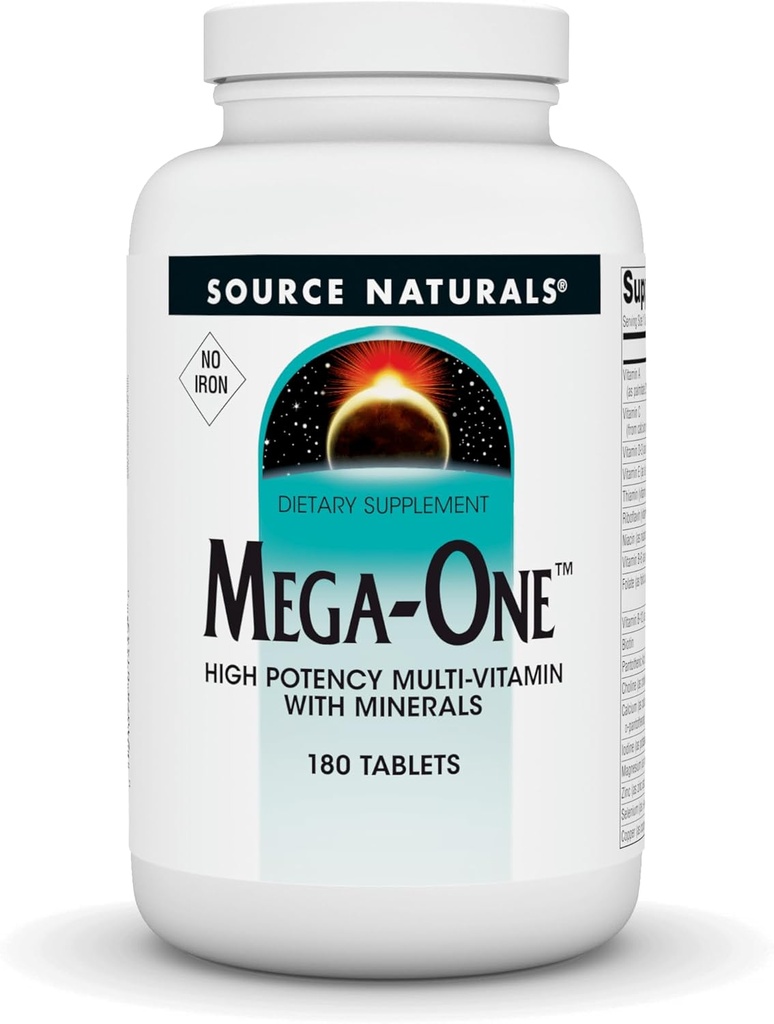 Zdroj Naturals Mega-One Muti- Vitamin s minerálmi, bez železa - 180 tabliet