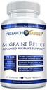 Výskum Overené Migraine Relief - Dual Action Supplement - Znížiť závažnosť a trvanie, Rovnováha Hormóny - s Ginger a Ginko Biloba- 60 Kapsule - 60 Kapsule - 1 mesiac Dodávka