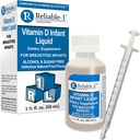 Spoľahlivý-1 Laboratóriá Detské tekuté vitamín-D kvapky (prírodné ovocie chuťou) Cukor a alkohol bez, pre dojčenie dojčatá 0-12 Mesiace a hore