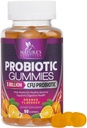 Probiotické Gummy pre ženy a mužov Tráviace zdravie, 5 miliárd CFU, Najlepšie denné probiotiká Gummy pre vaginálne, Imunitná podpora a zdravie vnútorností, podporuje príležitostné zápcha Plyn & Bloating, 60 Gummies