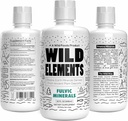 Wild Elements Gut Support Fulvic Acid Minerálne Blend Derived from Ancient Plant Recisions, Heal Gut Lining, Zlepšenie kognitívne a imunita, 70+ Minerals, All Natural, 32 oz