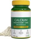 Prírodné kalcium Tablety horčíka a zinku s vitamínom D3 & K2 (600 IU), vápnik doplnok pre ženy a mužov, pre zdravie svalov