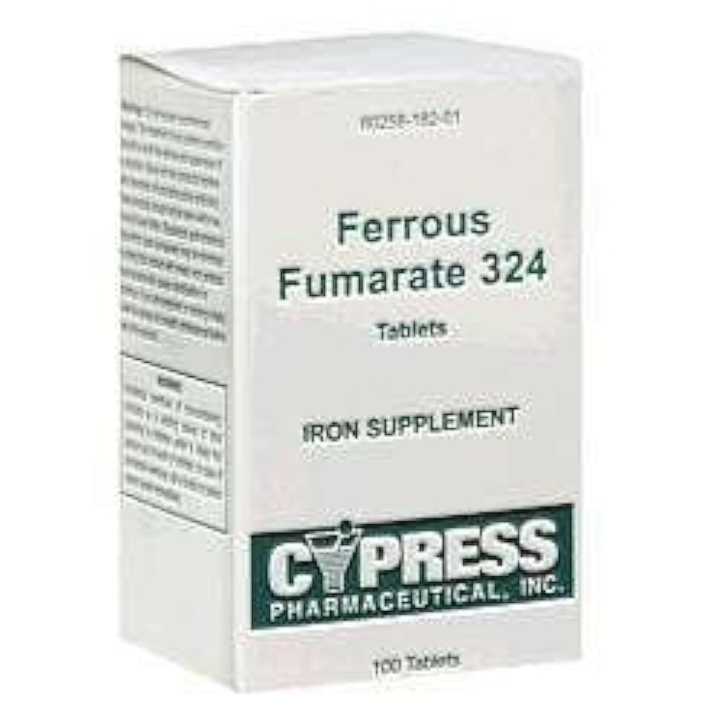 Cypress Pharmaceutical Ferrous Fumarate 324 Tablety, Boxed, 100ct