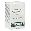 Cypress Pharmaceutical Ferrous Fumarate 324 Tablety, Boxed, 100ct