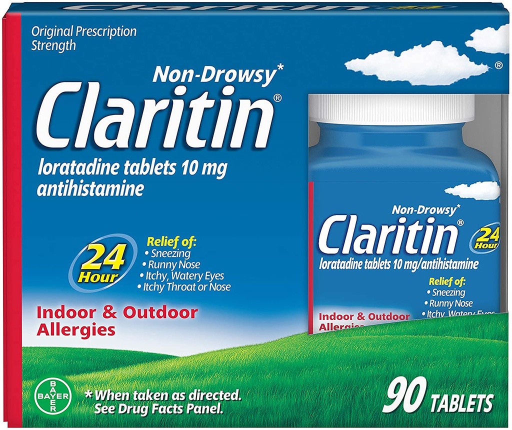 Claritin Indoor & Outdoor Allery Relief, 90-tablety