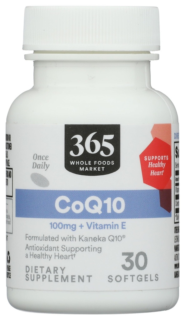 365 podľa celého potravinového trhu, CoQ10 100 MG Plus vitamín E, 30 Počet
