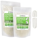 XPRS Nutra Vegan Veľkosť 1 Oddelené Kapsule - 1000 Počet Clear Premium Prázdne Kapsule Oddelené vo vreckách - Pills 1 pre DIY Supplement Plnenie