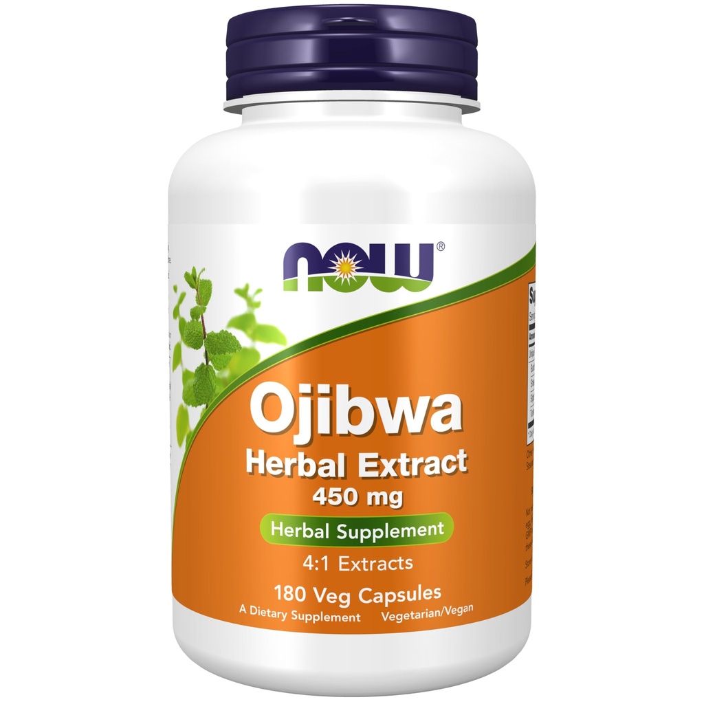 Teraz doplnky, Ojibwa bylinný extrakt 450 mg, Concentrated Blend , Alkohol-free, 4:1 Bylinné extrakty, 180 Veg Kapsule