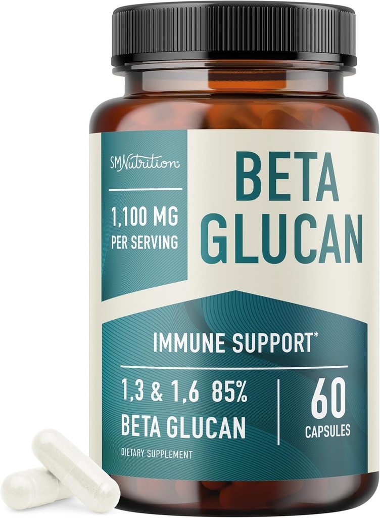 Beta Glucan Supplement 1100mg for Immunition, Skin & Gut Support 