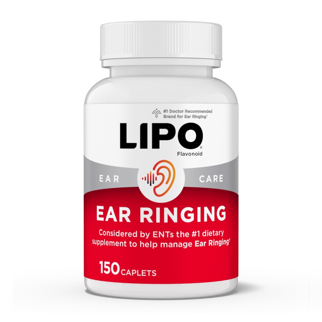 Lipo-Flavonoid Plus Tinitus Relief - Doctor-Recommmended for Ringing Ears - klinicky-Proven Lemon Bioflavonoid Complex s vitamínmi C, B1, B2, B6, B12, & Calcium - 150 Caplets