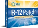 Vita Sciences Vitamín B12 Patch - Extra sila Formula pre mužov a ženy, 1 mesiac dodávky. Zvýšenie energie, zameranie, pamäť a metabolizmus