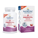 Nordic Naturals Prenatal DHA, Strawberry - 120 Soft Gels - 830 mg Omega-3 + 400 IU Vitamín D3 - podporuje rozvoj mozgu u detí počas tehotenstva a laktácie - Non-GMO - 60 Servíry