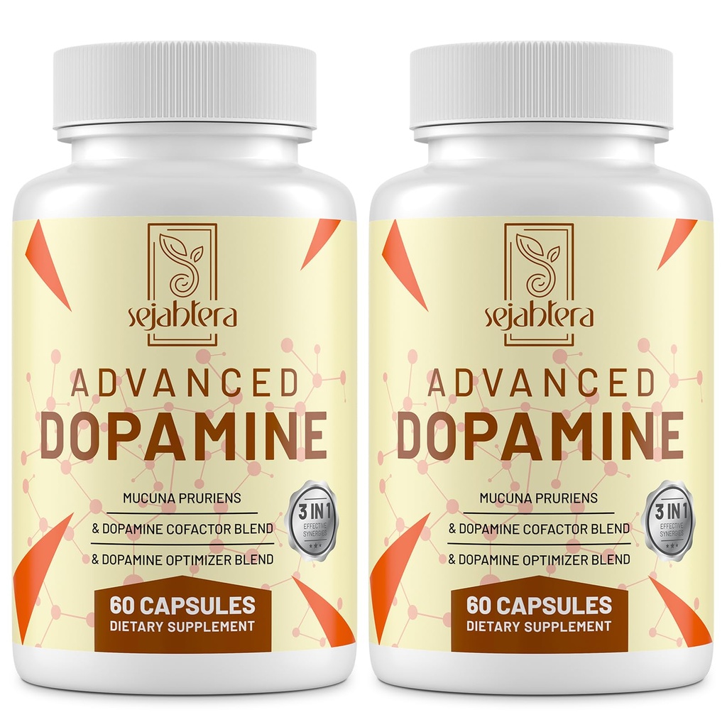 Dopamin Supplement-Mucuna Pruriens Seed Extract, Premium Vitamíny, Minerály, a prírodné rastlinné extrakty pre Mental Drive, jasnosť, Focus-120 Kapsule