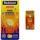 Redoxon Max Energy Citrus Effervescent tablety Imunitná podpora Bundle Vitamín C Zinok Effervescent Orange Immune Tablety